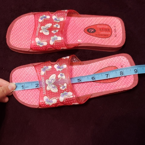 Y2K Pink Jelly Butterfly Slide Sandals - Picture 12 of 16